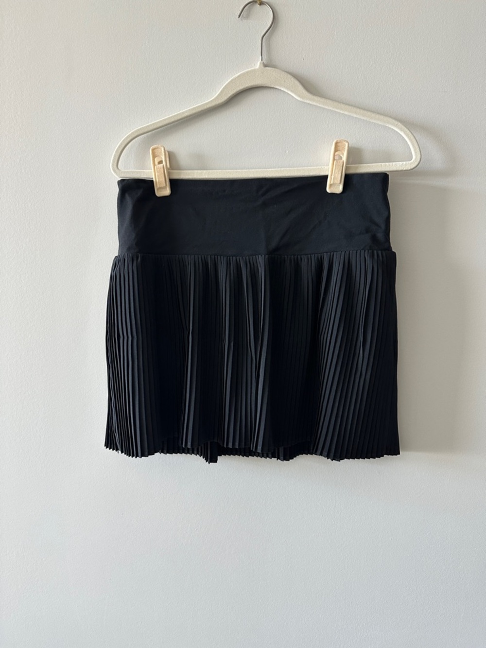 JoyLab Black Pleated Mini Skirt with Fold-Over Waistband